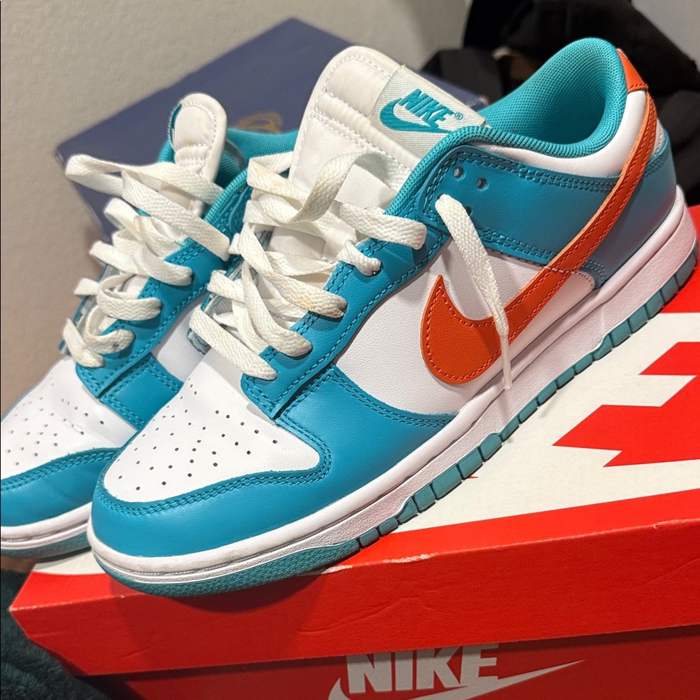 Nike Dunk Low in Turquoise and Orange